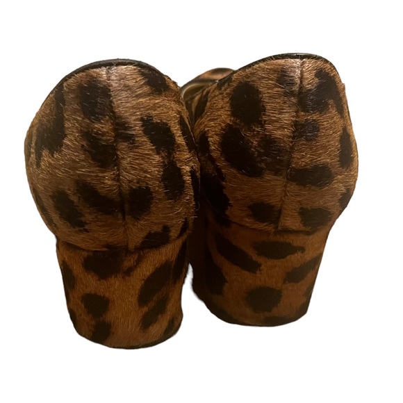 NWOT Talbots Women's Shoes Leopard Print Cow Leather Heels - Picture 3 of 5